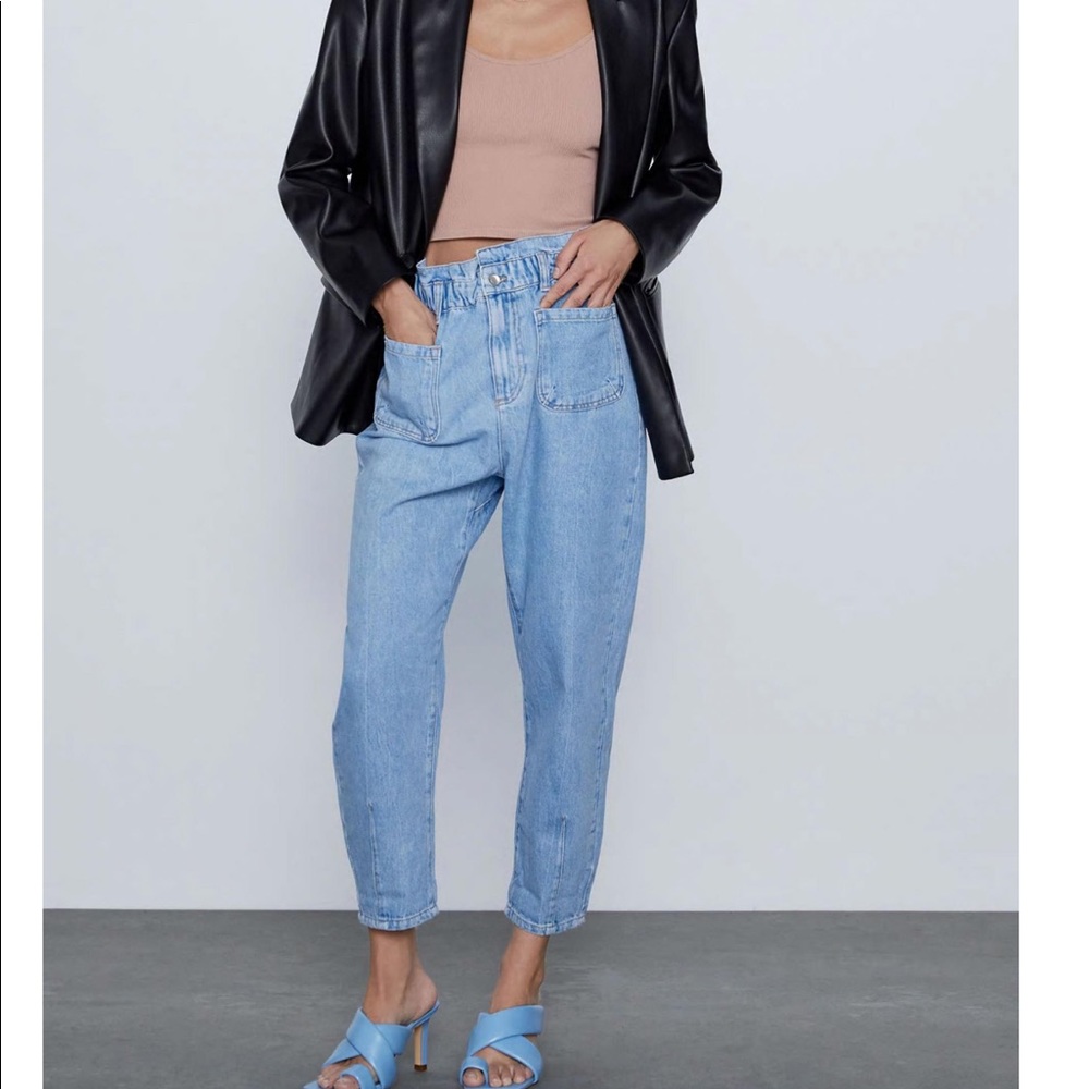 Zara paper bag jean